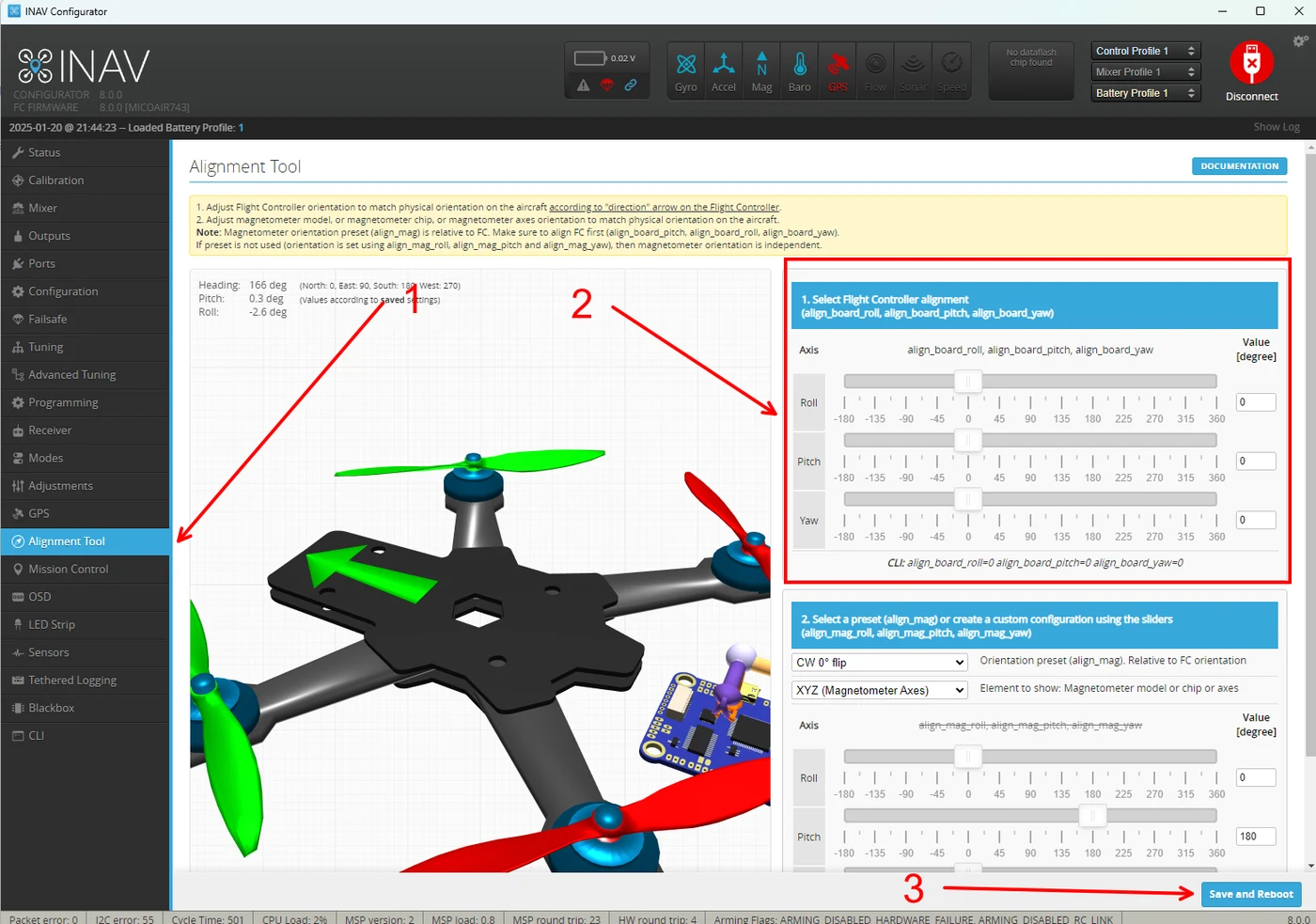 The INAV Configurator Alignment Tool
